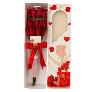 Caja de 12 rosas rojas