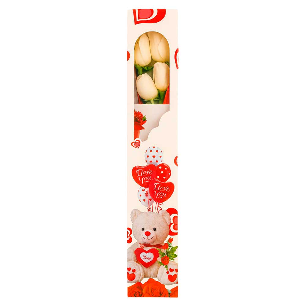 Caja de 6 rosas blancas - Imagen 2