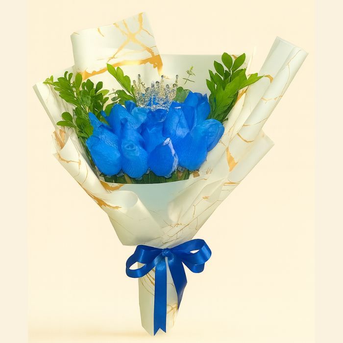 Ramo de rosas azules